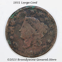 An 1831 Matron Head Large Cent in Good plus condition for sale by Brandywine General Store