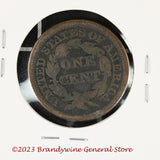 An 1845 Braided Hair Large Cent in nice good condition reverse side