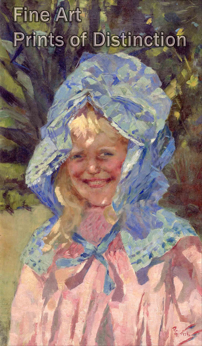 An archival premium Quality art Print of Girl in a Sunbonnet by Girolamo Nerli for sale by Brandywine General Store