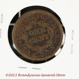 An 1850 Braided Hair Large Cent in fine condition reverse side