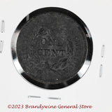 An 1851 Braided Hair Large Cent in very fine condition reverse side