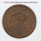 An 1851 Braided Hair Large Cent in fine plus condition reverse side