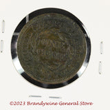 An 1854 Braided Hair Large Cent in very fine condition reverse side