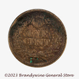 A 1865 Indian Head Penny in fine plus condition reverse side