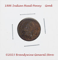 An 1886 Indian Head Penny in good condition