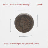A 1887 Indian Head Penny in good condition
