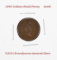 A 1890 Indian Head Penny in good condition for sale by Brandywine General Store