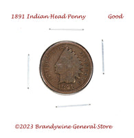 An 1891 Indian Head Penny in good condition