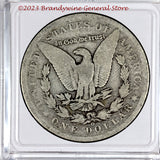 An 1891-O Morgan Silver Dollar in average uncirculated condition reverse side