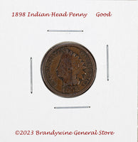 A 1898 Indian Head Penny in good condition for sale by Brandywine General Store