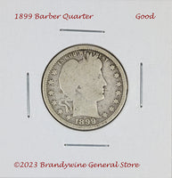 A 1899 Barber Quarter in good condition