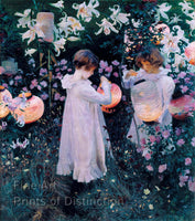 An archival premium Quality Art Print of Carnation, Lily, Lily, Rose painted by John Singer Sargent for sale by Brandywine General Store