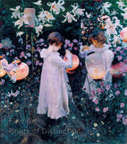 An archival premium Quality Art Print of Carnation, Lily, Lily, Rose painted by John Singer Sargent for sale by Brandywine General Store