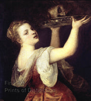 An archival premium Quality Art Print of Salome with the Head of John the Baptist painted by Titian around 1500 for sale by Brandywine General Store