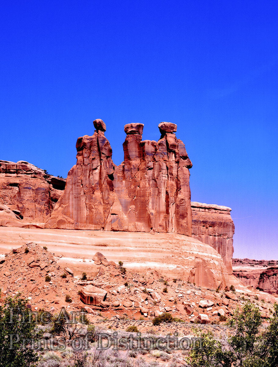 The Three Gossips formation at Arches National Park in Utah