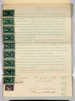 A 1900 Baltimore Historical Land Deed for 612 acres with Internal Revenue Stamps