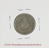 A 1907 Liberty or V Nickel in fine condition reverse side