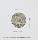 A 1911-D Barber dime in very good condition reverse