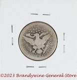 A 1913 Barber Quarter in good condition for sale by Brandywine General Store reverse side