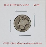 A 1917-D Mercury Dime in good condition for sale by Brandywine General Store