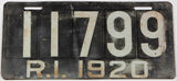 An antique 1920 Rhode Island car license plate in very good minus condition