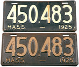 1925 Massachusetts License Plates