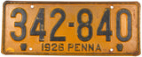 An antique 1926 Pennsylvania car license plate in very good minus condition