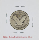 A 1927 Standing Liberty Quarter in good condition reverse side