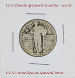 A 1927 Standing Liberty Quarter in good condition