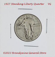 A 1927 Standing Liberty Quarter in very good condition