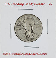 A 1927 Standing Liberty Quarter in very good condition