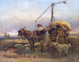 An archival premium Quality art Print of Donkey and Cart by Anton Schrodl for sale by Brandywine General Store