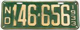 1933 North Dakota license plate in very good condition