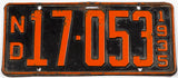 1935 North Dakota car license plate in very good minus condition
