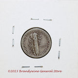 A 1937 Mercury Dime in fine condition reverse side