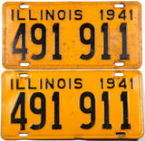 1941 Illinois car license plates in very good minus condition