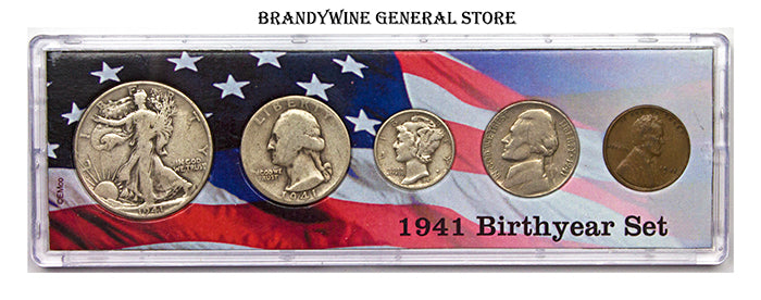 A 1941 Birth Year coin set