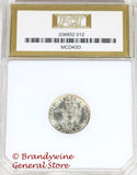 A 1943-D Mercury Dime professionally graded and certified by PCI at Mint State 65 with full bands Reverse side