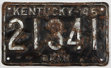 An antique 1946 Kentucky passenger car license plate in good minus condition from Bath county