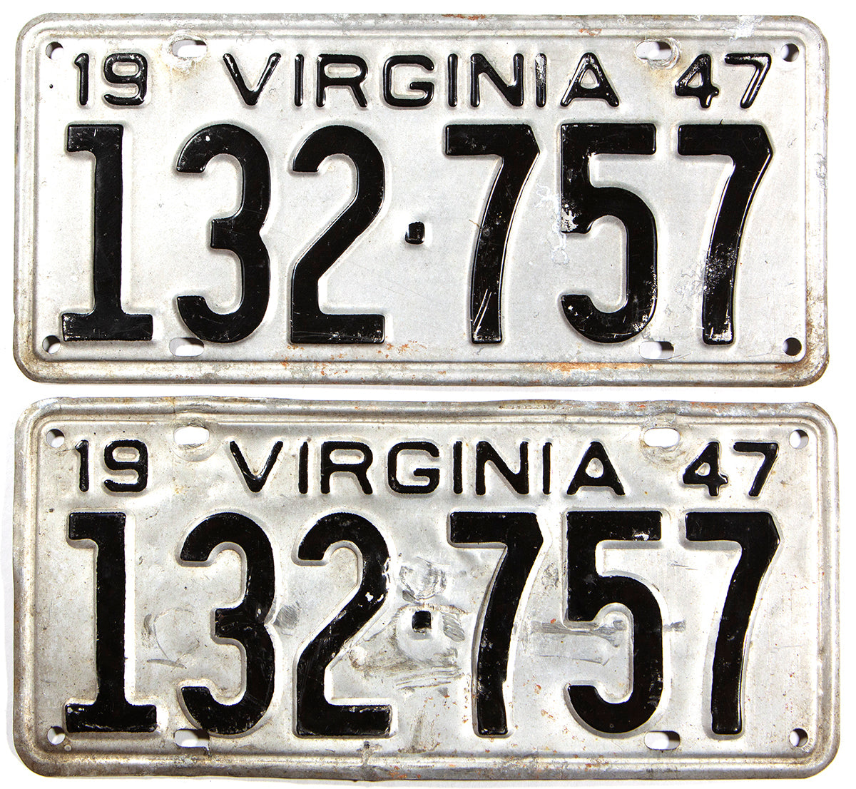 1947 Virginia License Plates Brandywine General Store