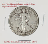 A 1947 Walking Liberty Half Dollar in fine condition