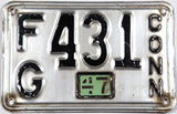 1947 Connecticut car license plate in very good plus condition