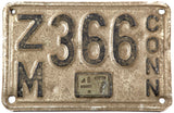 1947 Connecticut car license plate in good plus condition