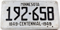1949 Minnesota License Plate