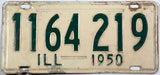 1950 Illinois car tag in very good minus condition