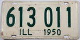 1950 Illinois car tag in very good condition