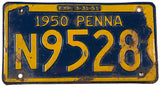 1950 Pennsylvania passenger car license plates in very good minus condition