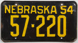 1954 Nebraska car license plate in very good plus condition