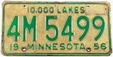 1956 Minnesota License Plate