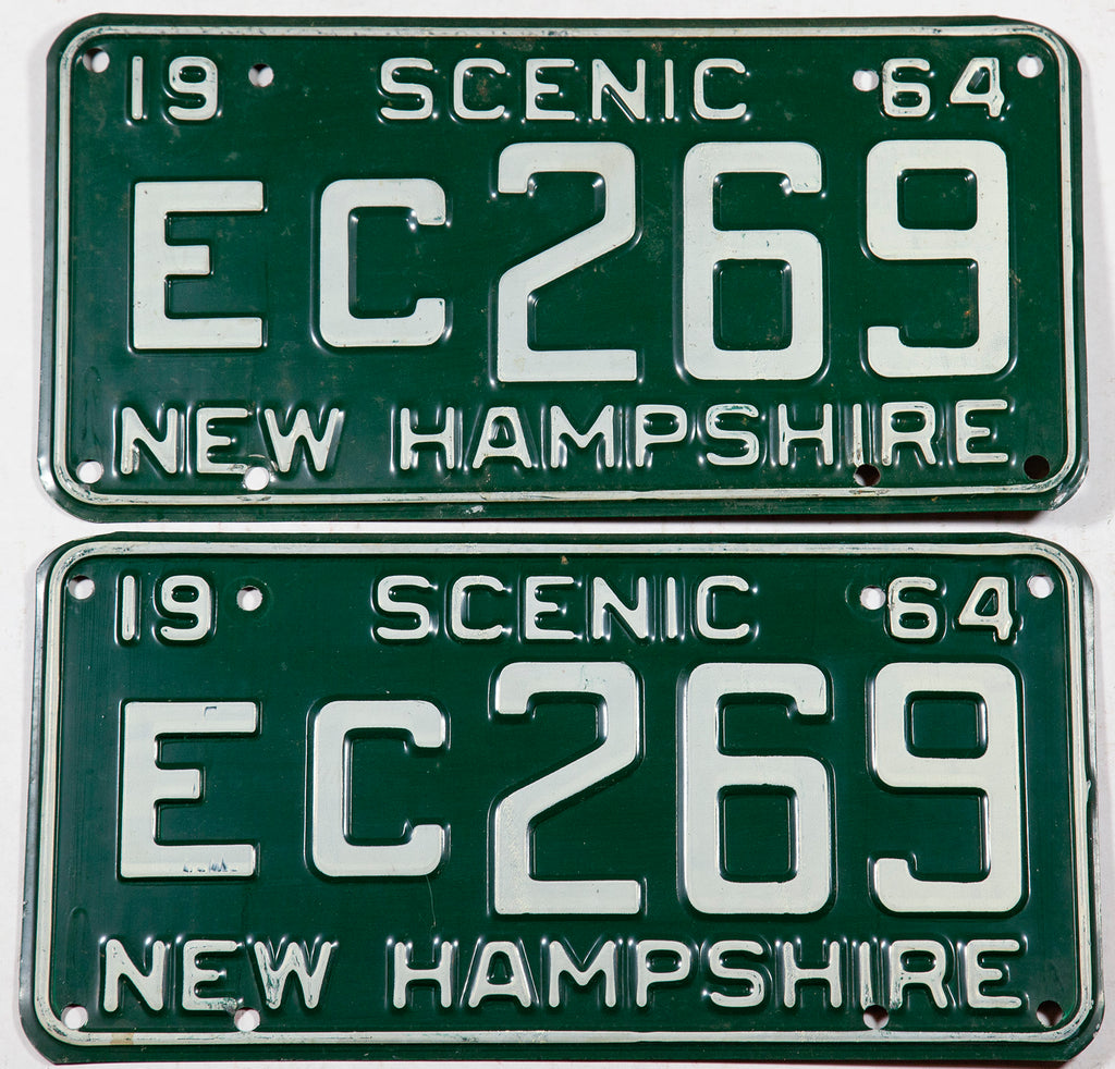 1964 New Hampshire License Plates | Brandywine General Store